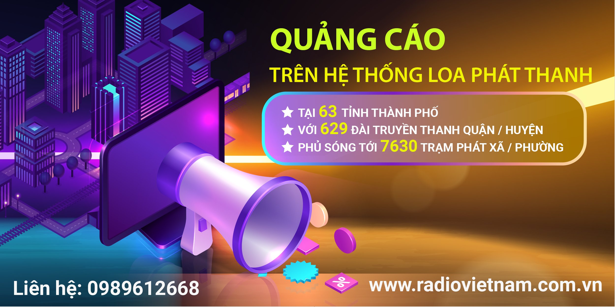 Quảng Cáo Loa Phát Thanh – Phủ Sóng 63 Tỉnh Thành Với Giá Siêu Rẻ